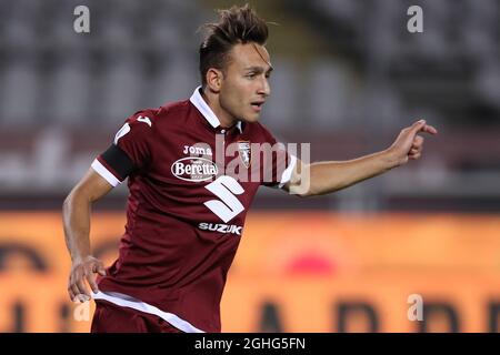 L'attaccante italiano del Torino FC Simone Edera durante la serie A allo Stadio Grande Torino, Torino. Data foto: 23 giugno 2020. Il credito d'immagine dovrebbe essere: Jonathan Moscrop/Sportimage via PA Images Foto Stock