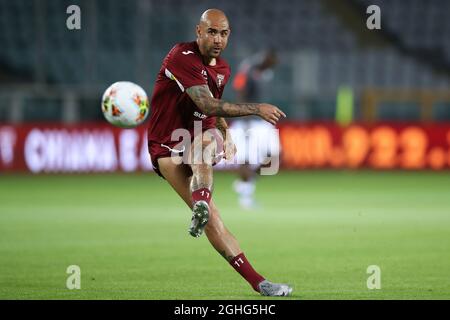 L'attaccante italiano del Torino FC Simone Zaza ha ritratto durante il riscaldamento prima della Serie A allo Stadio Grande Torino, Torino. Data foto: 23 giugno 2020. Il credito d'immagine dovrebbe essere: Jonathan Moscrop/Sportimage via PA Images Foto Stock