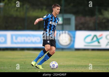 Cesare Casadei di Internazionale durante la Primavera 1 al Suning Youth Development Center di Milano. Data foto: 3 ottobre 2020. Il credito d'immagine dovrebbe essere: Jonathan Moscrop/Sportimage via PA Images Foto Stock