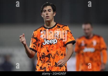 Filippo Ranocchia di Juventus reagisce durante la partita della Lega Pro Serie C allo Stadio Silvio Piola di Vercelli. Data foto: 21 ottobre 2020. Il credito d'immagine dovrebbe essere: Jonathan Moscrop/Sportimage via PA Images Foto Stock