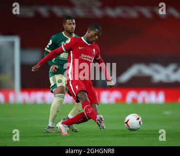 Georginio Wijnaldum di Liverpool durante la partita della Premier League ad Anfield, Liverpool. Data foto: 24 ottobre 2020. Il credito dovrebbe essere: Simon Bellis/Sportimage via PA Images Foto Stock