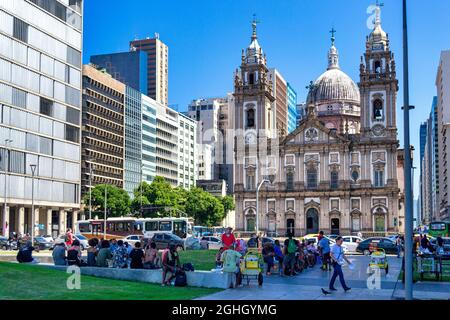 Chiesa nostra Signora di Candelaria, Rio de Janeiro, Brasile, 2021 Foto Stock