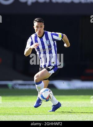 Joey Pelupessy di Sheffield Mercoledì durante la partita Sky Bet Championship a Vicarage Road, Watford. Data foto: 2 aprile 2021. Il credito dovrebbe essere: David Klein/Sportimage via PA Images Foto Stock
