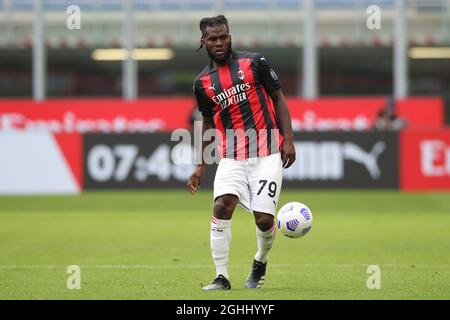 Milano, 18 aprile 2021. Franck Kessie di AC Milan durante la serie A a match a Giuseppe Meazza, Milano. Il credito d'immagine dovrebbe essere: Jonathan Moscrop / Sportimage via PA Images Foto Stock