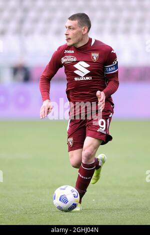 Torino, Italia, 18 aprile 2021. Andrea Belotti del Torino FC durante la Serie A allo Stadio Grande Torino, Torino. L'immagine di credito dovrebbe essere: Jonathan Moscop / Sportimage Foto Stock