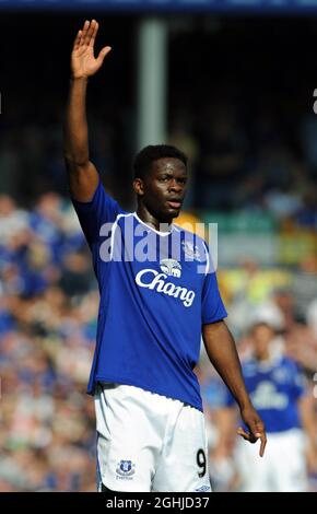 Louis Saha di Everton durante la partita della Premier League tra Everton V Liverpool a Londra. Foto Stock