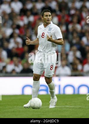 Frank Lampard in azione durante l'International friendly tra Inghilterra e Slovenia a Londra. Foto Stock