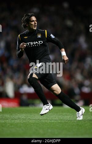 Roque Santa Cruz di Manchester City durante la partita della Barclays Premier League tra Aston Villa e Manchester City al Villa Park di Birmingham. Foto Stock