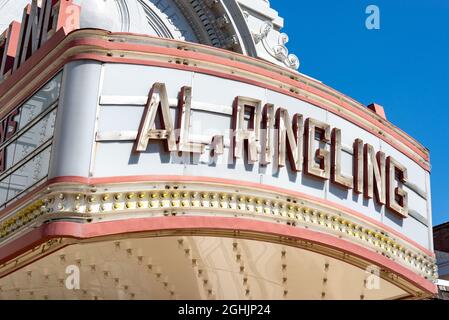 Il marchese d'annata dell'al. Ringling Theatre. Baraboo, Wisconsin. Foto Stock