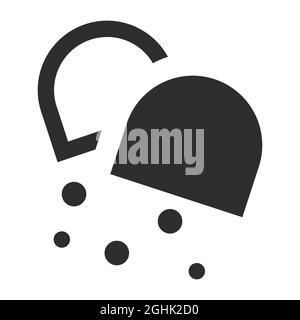 Icona Vector of Capsule 2 - stile glyph - semplice illustrazione, tratto modificabile, modello vettoriale di disegno, buono per stampe, poster, pubblicità, annou Illustrazione Vettoriale