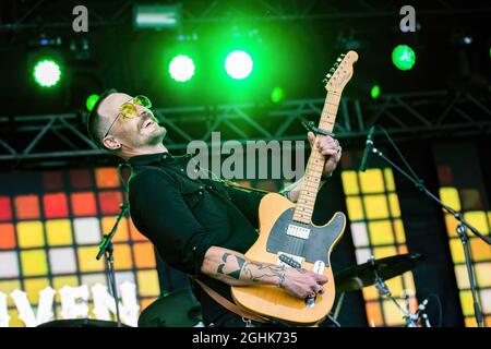 Edmonton, Canada. 05 settembre 2021. El Niven e l'Alibi si esibiscono durante il Together Again YEG Festival presso il Northlands Exhibition Grounds di Edmonton. (Foto di Ron Palmer/SOPA Images/Sipa USA) Credit: Sipa USA/Alamy Live News Foto Stock