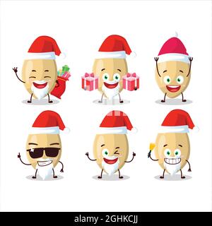 Emoticon Babbo Natale con personaggio cartoon pinoli. Illustrazione vettoriale Illustrazione Vettoriale