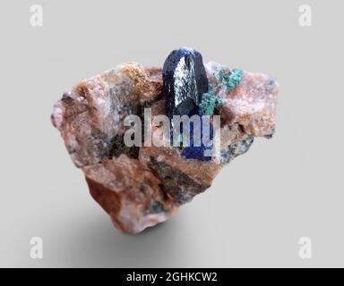 azurite minerale campione pietra roccia geologia gemma cristallo Foto Stock