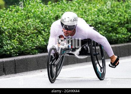 Tokyo, Giappone. 5 settembre 2021. Marcel Hug (sui) Maratona : Maratona maschile T54 durante i Giochi Paralimpici di Tokyo 2020 a Tokyo, Giappone . Credit: SportsPressJP/AFLO/Alamy Live News Foto Stock