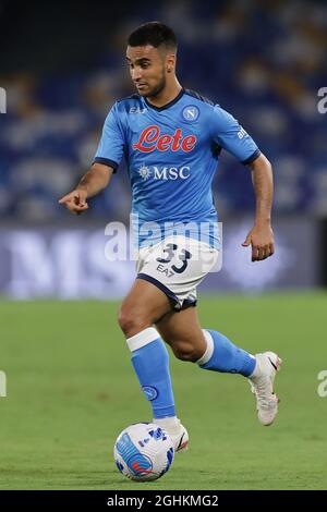 Napoli, Italia. 06 settembre 2021. Adam Ounas della SSC Napoli durante la partita di calcio amichevole tra la SSC Napoli e Benevento Calcio allo stadio Diego Armando Maradona di Napoli, 6 settembre 2021. Foto Cesare Purini/Insidefoto Credit: Ininsidefoto srl/Alamy Live News Foto Stock