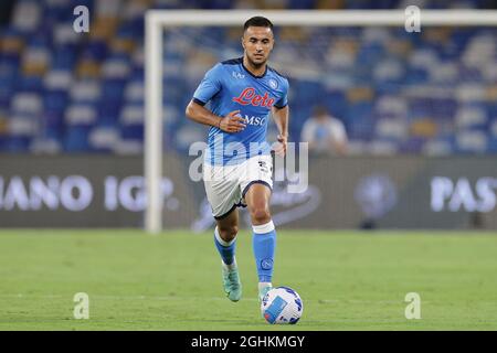 Napoli, Italia. 06 settembre 2021. Adam Ounas della SSC Napoli durante la partita di calcio amichevole tra la SSC Napoli e Benevento Calcio allo stadio Diego Armando Maradona di Napoli, 6 settembre 2021. Foto Cesare Purini/Insidefoto Credit: Ininsidefoto srl/Alamy Live News Foto Stock