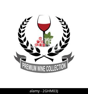 collezione di vini premium Illustrazione Vettoriale