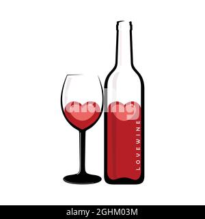 Esprimi il tuo amore con il vino Illustrazione Vettoriale