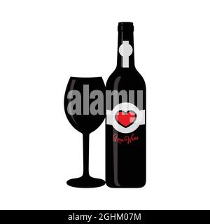 Esprimi il tuo amore con il vino Illustrazione Vettoriale