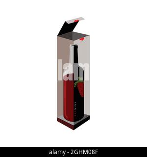 festeggia l'incontro con il vino rosso Illustrazione Vettoriale