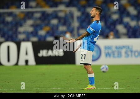 Napoli, Italia. 06 settembre 2021. Matteo Politano giocatore di Napoli, durante l'amichevole partita tra Napoli e Benevento risultato finale 1-5, partita disputata allo stadio Diego Armando Maradona. Napoli, Italia, 06 settembre 2021. (Foto di Vincenzo Izzo/Sipa USA) Credit: Sipa USA/Alamy Live News Foto Stock