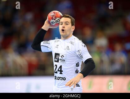 Dusseldorf, Germania. 05 settembre 2021. Miha ZARABEC (KI) Action, Handball Super Cup 2021, THW Kiel (KI) - TBV Lembo Lippe 30:29, su 04.09.2021 a Duesseldorf/Germania. Â Credit: dpa/Alamy Live News Foto Stock