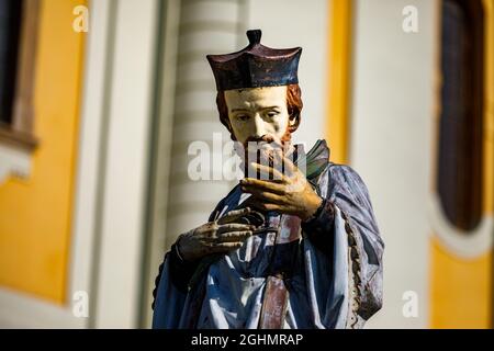 Statua religiosa a Maria Radna in Romania Foto Stock