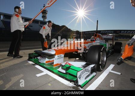 08.02.2012 Jerez, Spagna, Jules Bianchi (fra), Sahara Force India Formula uno Team, test driver Foto Stock