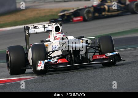 04.03.2012, Barcellona, Spagna, Kamui Kobayashi (JAP), Sauber F1 Team - Test di Formula 1, giorno 4 - Campionato del mondo di Formula 1 Foto Stock