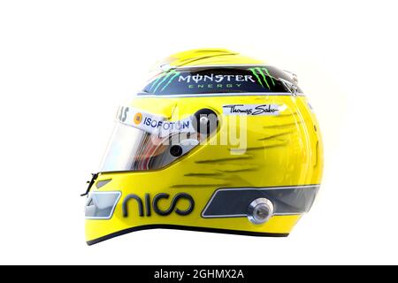 Nico Rosberg (GER), casco Mercedes AMG Petronas Foto Stock