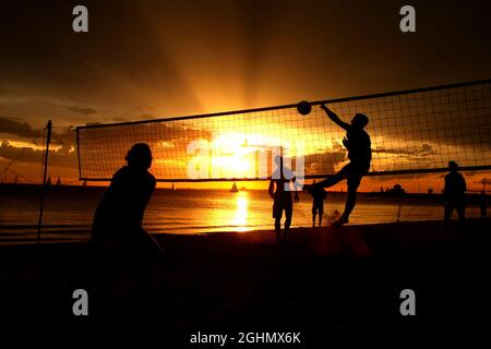 St Kilda Beach atmosfera 15.03.2012. Formula 1 World Championship, Rd 1, Australian Grand Prix, Melbourne, Australia Foto Stock