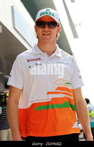 Nico Hulkenberg (GER) Sahara Force India F1. 25.10.2012. Formula 1 World Championship, Rd 17, Indian Grand Prix, Nuova Delhi, India, Giorno di preparazione Foto Stock