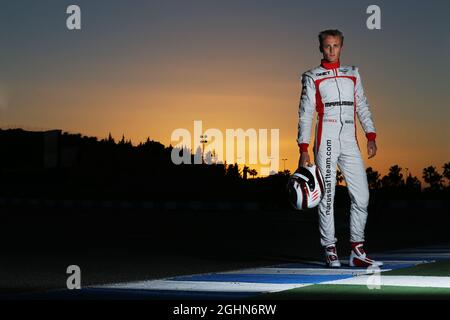 Max Chilton (GBR) Marussia F1 Team. 06.02.2013. Test formula uno, giorno due, Jerez, Spagna. Foto Stock