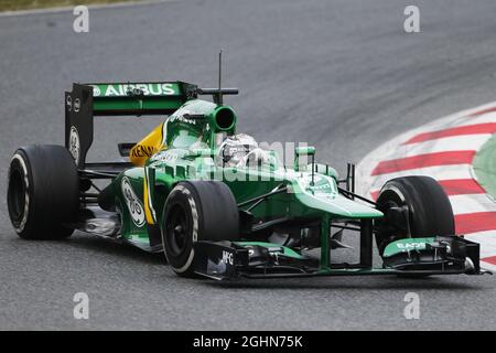 Giedo van der Garde (NLD) Caterham CT03. 21.02.2013. Test formula uno, giorno tre, Barcellona, Spagna. Foto Stock