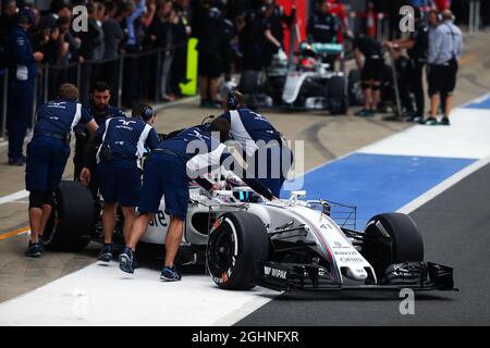 Driver di sviluppo Alex Lynn (GBR) Williams FW38. 12.07.2016. Formula uno in-Season Testing, giorno uno, Silverstone, Inghilterra. Martedì. Il credito fotografico dovrebbe essere: XPB/Press Association Images. Foto Stock