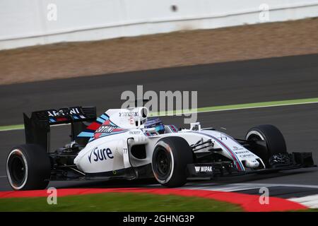 Valtteri Bottas (fin) Williams FW38. 13.07.2016. Formula uno in-Season Testing, giorno due, Silverstone, Inghilterra. Mercoledì. Il credito fotografico dovrebbe essere: XPB/Press Association Images. Foto Stock