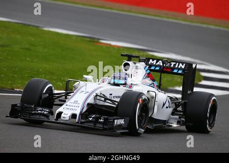 Valtteri Bottas (fin) Williams FW38. 13.07.2016. Formula uno in-Season Testing, giorno due, Silverstone, Inghilterra. Mercoledì. Il credito fotografico dovrebbe essere: XPB/Press Association Images. Foto Stock