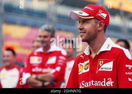 Sebastian Vettel (GER) Ferrari. 15.09.2016. Formula 1 World Championship, Rd 15, Singapore Grand Prix, Marina Bay Street Circuit, Singapore, Preparation Day. Il credito fotografico dovrebbe essere: XPB/Press Association Images. Foto Stock