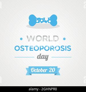 Giornata mondiale dell'osteoporosi. Ottobre 20. Illustrazione vettoriale, design piatto Illustrazione Vettoriale