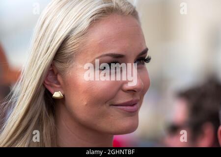 Lindsey Vonn (USA) ex pista di sci alpino. 23.10.2016. Formula 1 World Championship, Rd 18, United States Grand Prix, Austin, Texas, USA, Race Day. Il credito fotografico dovrebbe essere: XPB/Press Association Images. Foto Stock