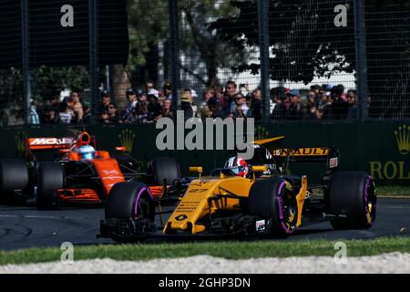 Nico Hulkenberg (GER) Renault Sport F1 Team RS17. 26.03.2017. Formula 1 World Championship, Rd 1, Australian Grand Prix, Albert Park, Melbourne, Australia, Race Day. Il credito fotografico dovrebbe essere: XPB/Press Association Images. Foto Stock