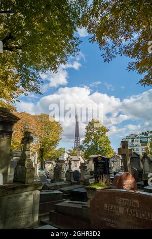 Cimitero di Passy a Parigi Francia Foto Stock