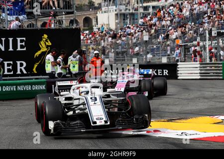 Marcus Ericsson (SWE) Sauber C37. 27.05.2018. Formula 1 World Championship, Rd 6, Gran Premio di Monaco, Monte Carlo, Monaco, Giorno di gara. Il credito fotografico dovrebbe essere: XPB/Press Association Images. Foto Stock