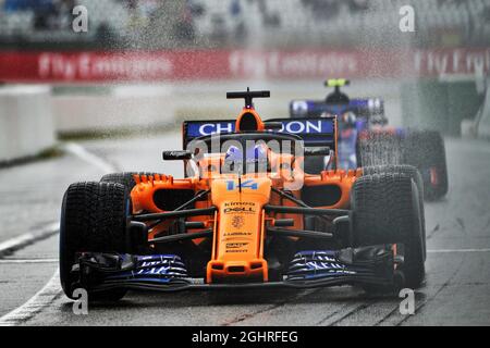 Fernando Alonso (ESP) McLaren MCL33. Gran Premio di Germania, sabato 21 luglio 2018. Hockenheim, Germania. 21.07.2018. Formula 1 World Championship, Rd 11, Gran Premio di Germania, Hockenheim, Germania, Giorno di qualificazione. Il credito fotografico dovrebbe essere: XPB/Press Association Images. Foto Stock