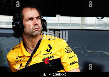 Ciaron Pilbeam (GBR) Chief Race Engineer del Team F1 Renault Sport. 10.11.2018. Formula 1 World Championship, Rd 20, Gran Premio del Brasile, San Paolo, Brasile, Giorno di qualificazione. Il credito fotografico dovrebbe essere: XPB/Press Association Images. Foto Stock