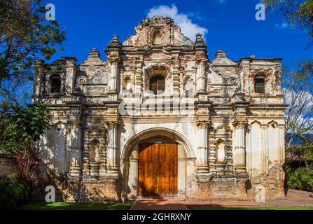 Chiesa di San Jose El Viejo, Antigua, Antigua, Guatemala, distrutta dal terremoto Foto Stock
