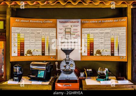 Museo del caffè con torrefazione, piantagione di caffè la Azotea a Jocatenago, Jocatenago, Guatemala Foto Stock