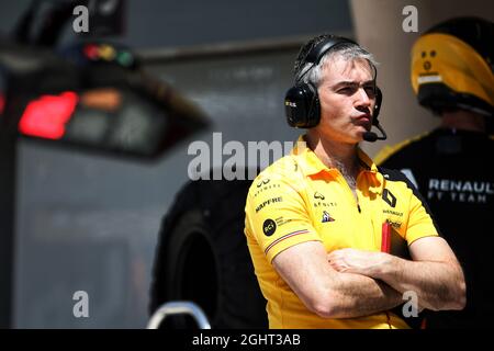 Nick Chester (GBR) Direttore tecnico telaio del Team Renault F1. 29.03.2019. Formula 1 World Championship, Rd 2, Bahrain Grand Prix, Sakhir, Bahrain, Il credito fotografico del giorno della pratica dovrebbe leggere: Immagini dell'associazione di stampa/XPB. Foto Stock