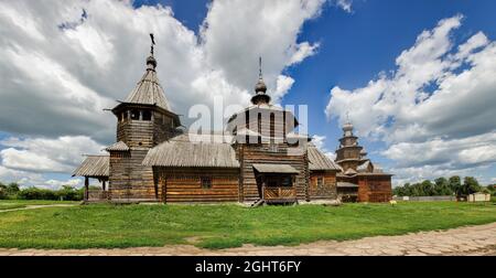 Chiesa nel Museo di architettura in legno, Suzdal, Russia Foto Stock