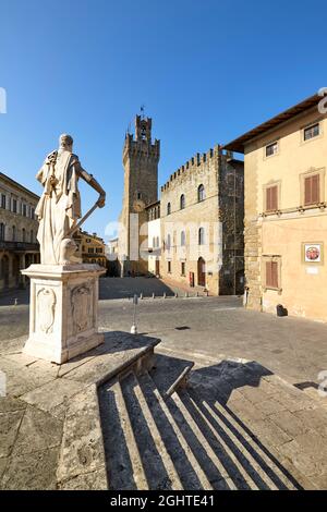 Arezzo Toscana Italia. Palazzo dei Priori (Palazzo comunale) Foto Stock